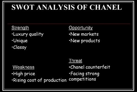 swot analysis of chanel